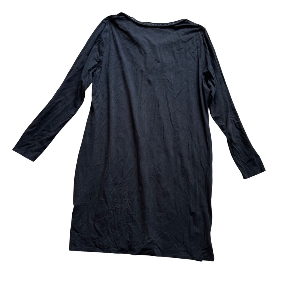 Coolibar Womens XL Black UPF 50+ Tunic Dress Sun Protection Bamboo Cotton - Picture 2 of 8